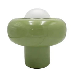 Lampe à poser en verre vert H.25 cm G9 5 W Jumell Boli