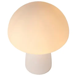 Lampe à poser Fungo verre opaque blanc opalin IP20 E27 60W H.28cm Lucide