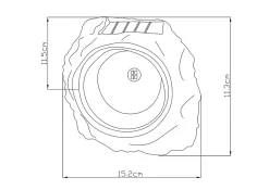 Lampe à poser galet LED solaire gris IP44