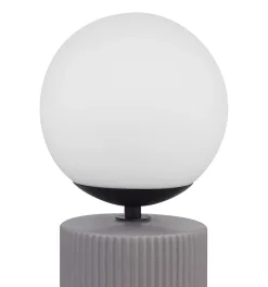 Lampe à poser Gayle céramique finition gris Ø16 x H.40,5 cm