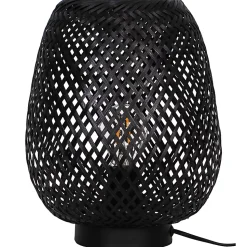 Lampe à poser Kasungu E27 IP20 Ø24 x H.30 cm GoodHome noir