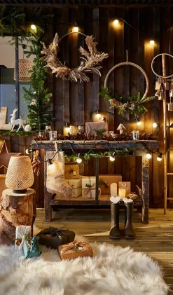 Lampe à poser Kasungu E27 IP20 ø24 x h.30 cm GoodHome coloris naturel