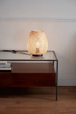 Lampe à poser Kasungu E27 IP20 ø24 x h.30 cm GoodHome coloris naturel