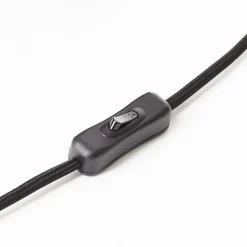 Lampe à poser Kirou blanc pied bois IP20 E27 H.50cm Brilliant