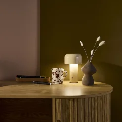 Lampe à poser LED sans fil rechargeable Victor beige D. 13cm