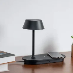 Lampe à poser LED avec chargeur portable sans fil - Fabro