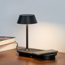 Lampe à poser LED avec chargeur portable sans fil - Fabro