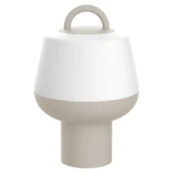 Lampe à poser LED extérieur beige mat rechargeable 2,5 W 250lm IP54 USB batterie intégrée, GoodHome Kisatchie