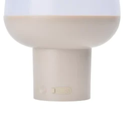Lampe à poser LED extérieur beige mat rechargeable 2,5 W 250lm IP54 USB batterie intégrée, GoodHome Kisatchie
