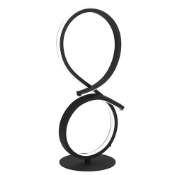 Lampe à poser LED intégrée Serpins acier noir IP20 11,4W H.40,5cm Eglo