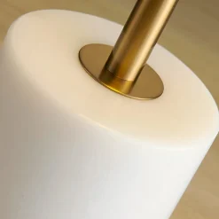 Lampe à poser marbre et verre blanc - Estrela