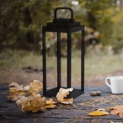 Lampe à poser metal noir mat portable rechargeable outdoor IP54 USB 2w 180 Lumens 3000k Haut 35cm Larg 15cm PORTOBELLO