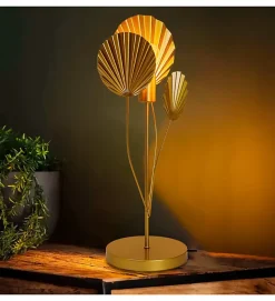 Lampe à poser moderne Zephyr en métal doré compatible LED