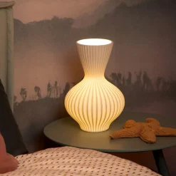 Lampe à poser Momoro porcelaine blanc IP20 E14 25W Ø19,7 x H.29,4cm Lucide