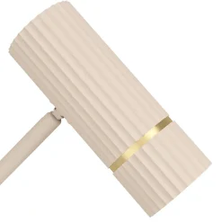 Lampe à poser métal beige sable Ø17 x H.49 cm GU10 4,7W, Eglo Caminia