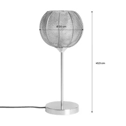 Lampe à poser métal et verre effet cristal Basile ambre D. 20cm