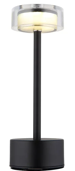 Lampe à poser métal noir mat, LED SHIRA