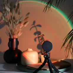 Lampe à poser métal noir USB RGB H.21cm 8W Seynave