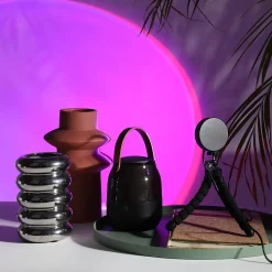 Lampe à poser métal noir USB RGB H.21cm 8W Seynave