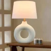 Lampe à Poser NICOSIE en céramique Écru