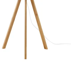 Lampe à poser Petronia en bambou E14 5W ⌀33 x H.55cm GoodHome