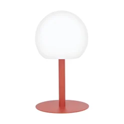 Lampe à poser POP - boule terracota rechargeable en métal LED IP44, 400 lumens, CCT et dimmable, hauteur ajustable