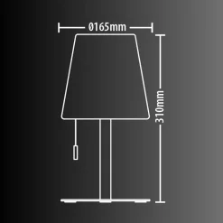 Lampe à poser POP - cône jaune rechargeable en métal LED IP44, 400 lumens, CCT et dimmable, hauteur ajustable