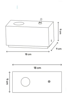 Lampe à poser Qausuit rectangulaire E27 IP20