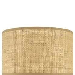 Lampe à poser raphia et métal vert H.35 x Ø.25cm E14 10W GoodHome Tolland