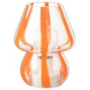 Lampe à Poser Rayures en Verre "Ophelie" 15cm Orange