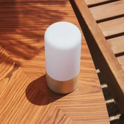 Lampe à poser rechargeable Maia laiton or dimmable RGB IP44 2W Newgarden