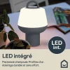 Lampe à poser rechargeable LED extérieure grise 2,5 W 250 lm USB IP54, GoodHome Kisatchie