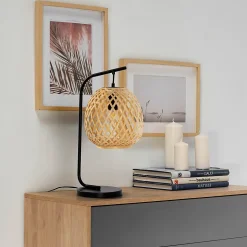 Lampe à poser Reiko en Bamboo, diamètre 50,5 cm