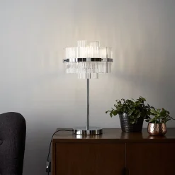 Lampe à poser Rhyolit argent E274 IP20 GoodHome