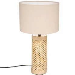Lampe à poser "Salma" - bois H47 cm - Atmosphera créateur d'intérieur