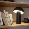 Lampe à poser sans fil nomade à tête orientable noire H 28cm. intérieur / extérieur