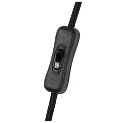 Lampe à poser Sentino pied métal noir, abat-jour en verre orange IP20 G9 3x5W Ø30 x H.37cm Lucide