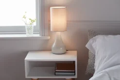 Lampe à poser Tertrez E14 IP20 gris clair