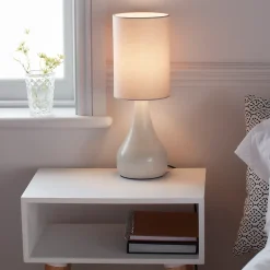 Lampe à poser Tertrez E14 IP20 gris clair