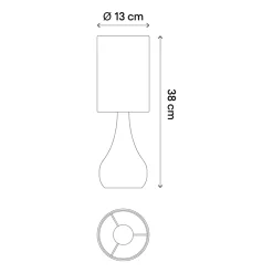 Lampe à poser Tertrez E14 IP20 blanc