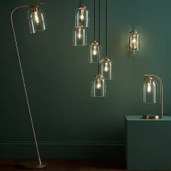 Lampe à poser Thestias E27 IP20 verre et métal