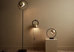 Lampe à poser Toroba E14 IP20 or et noir