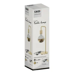 Lampe à poser U-line métal doré E27 H.53cm Calex