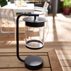 Lampe à poser USB Beret LED intégrée 250lm 4.2W IP44 noir