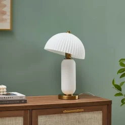 Lampe à poser vintage avec coupole en verre orientable - Adaline