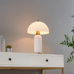 Lampe à poser vintage avec coupole en verre orientable - Adaline