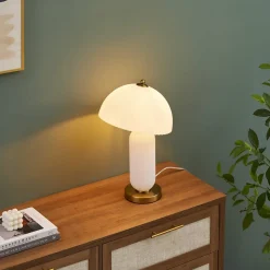 Lampe à poser vintage avec coupole en verre orientable - Adaline