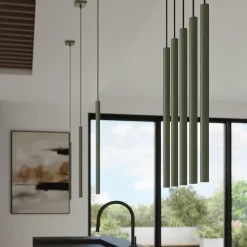 Lampe à suspension en acier 3 ampoules 3000K - 19.5x19.5x104cm Sollux