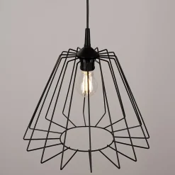 Lampe à suspension en acier 1 lampes 35x35x91cm Sollux