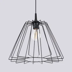 Lampe à suspension en acier 1 lampes 35x35x91cm Sollux